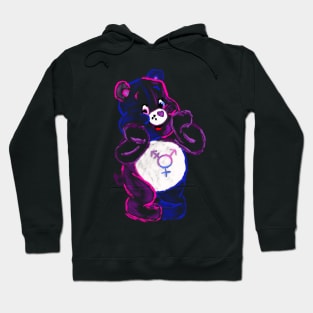 TransBear Stare! - Neon Fluffy Hoodie